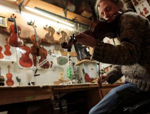 testing an instrument in the shop