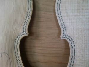 viola treble side purfling