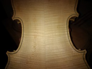 Eastern Canadian Maple. Really tightly flamed with beautiful fleck. Chosen by customer.